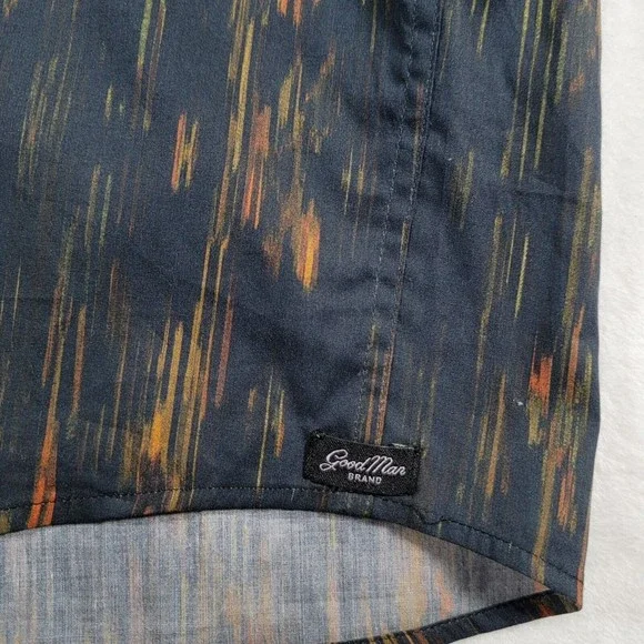 GOOD MAN BRAND Long Sleeve Button Up Shirt Size Small Black / Orange Top NWOT - Picture 12 of 16